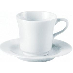 Porcelite Tall Tea Cups & Saucers